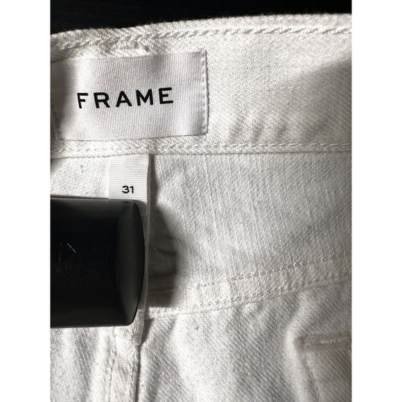 FRAME Front Cuff Short Women's Denim White Cotton SHORTS Style: FCSH171 Size 31 - Picture 10 of 12